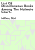 List_of_miscellaneous_books_among_the_Halmote_Court_Records__Palatinate_of_Durham_and_Bishopric_estates_in_the_Prior_s_Kitchen__The_College__Durham