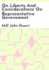 On_liberty_and_considerations_on_representative_government