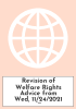 Revision of Welfare Rights Advice from Wed, 11/24/2021 - 10:37